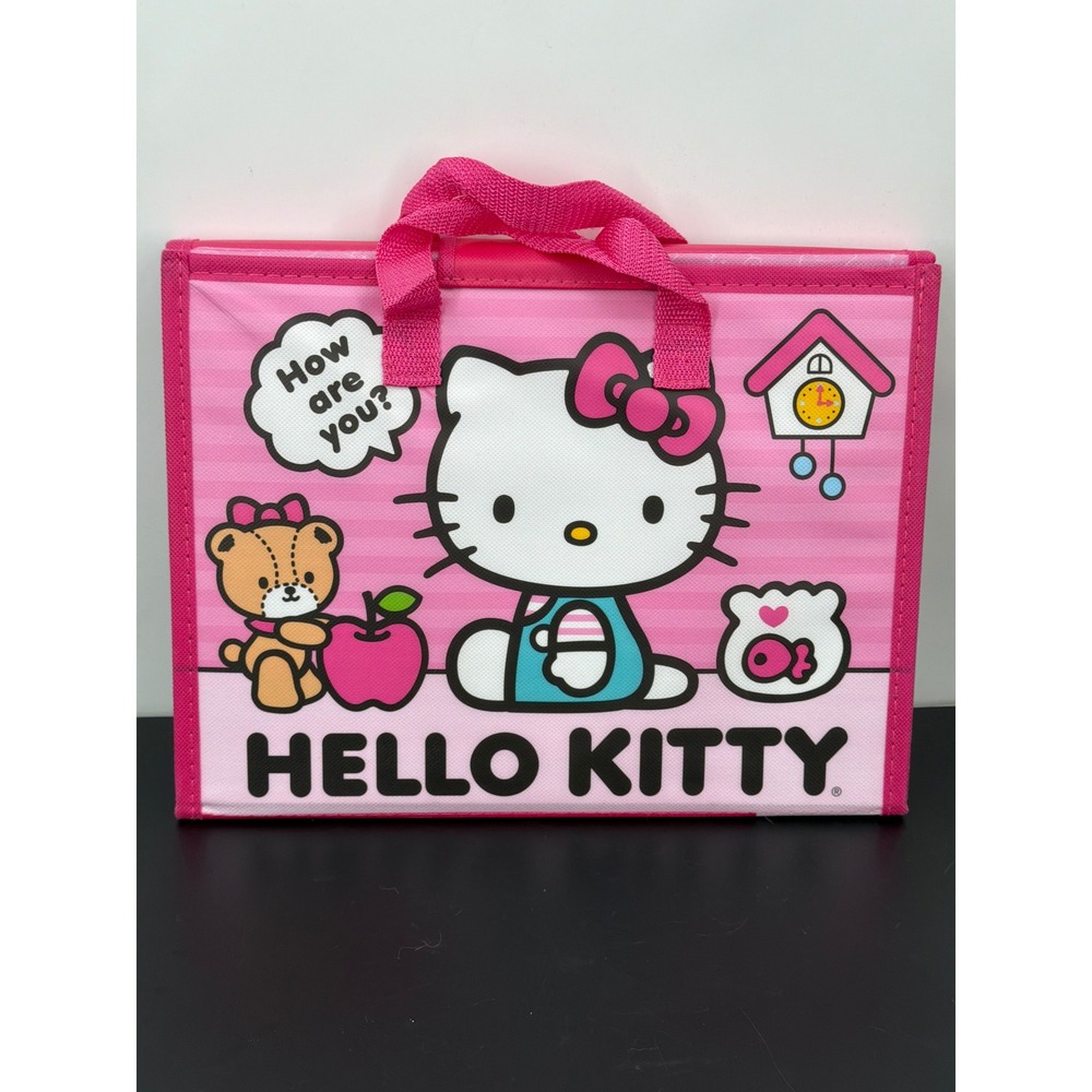 Hello Kitty Activity Set Portable Tri-fold Carrying Case Stickers Coloring‎ Book
